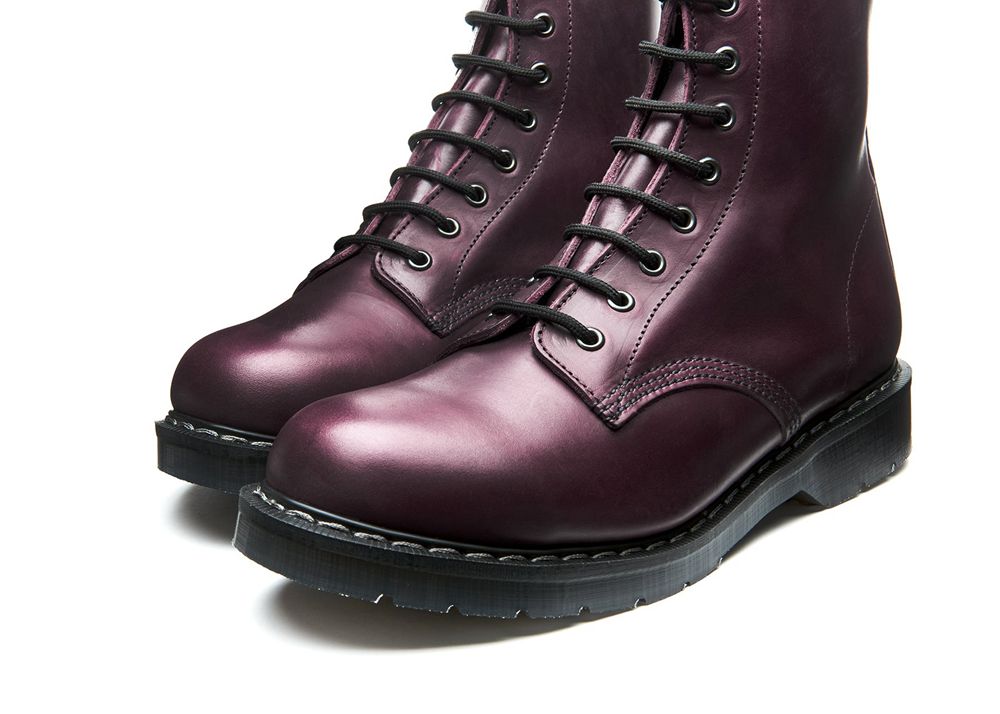 Solovair Gaucho 8 Eye Men's Derby Boots Purple | USA  479-ILSUZX