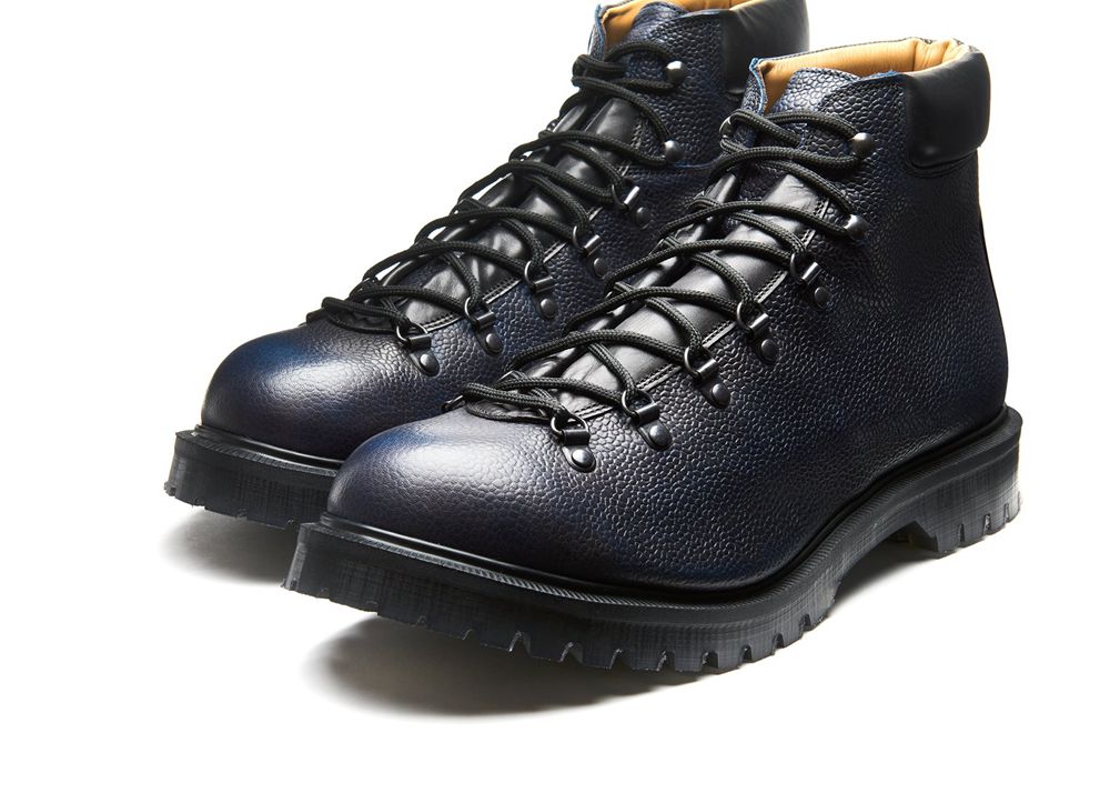 Solovair Grain Urban Men's Hiker Boots Navy | USA  127-CLETNA