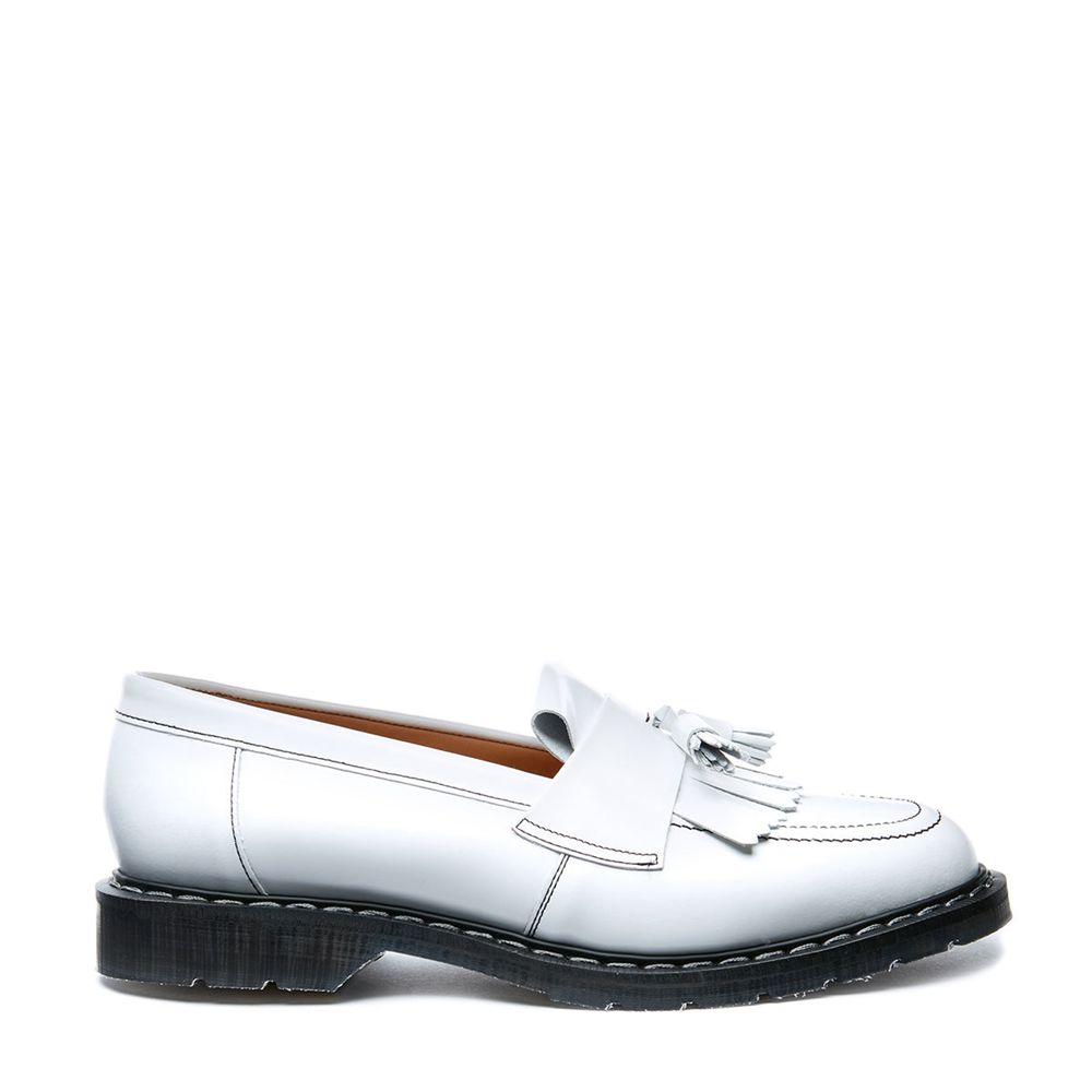 Solovair Hi-Shine Tassel Women\'s Loafers White | USA  248-UKJDMS