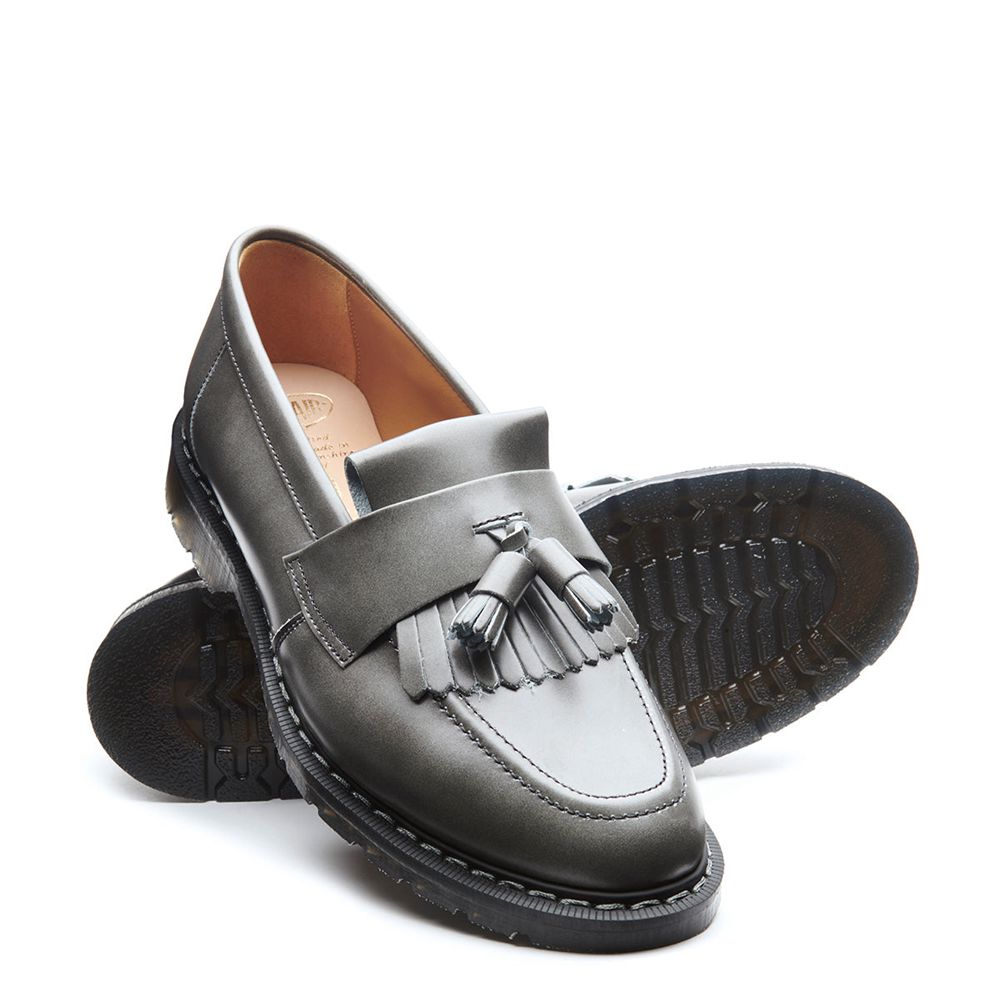 Solovair Rub Off Tassel Men's Loafers Grey | USA  537-YSDNPH