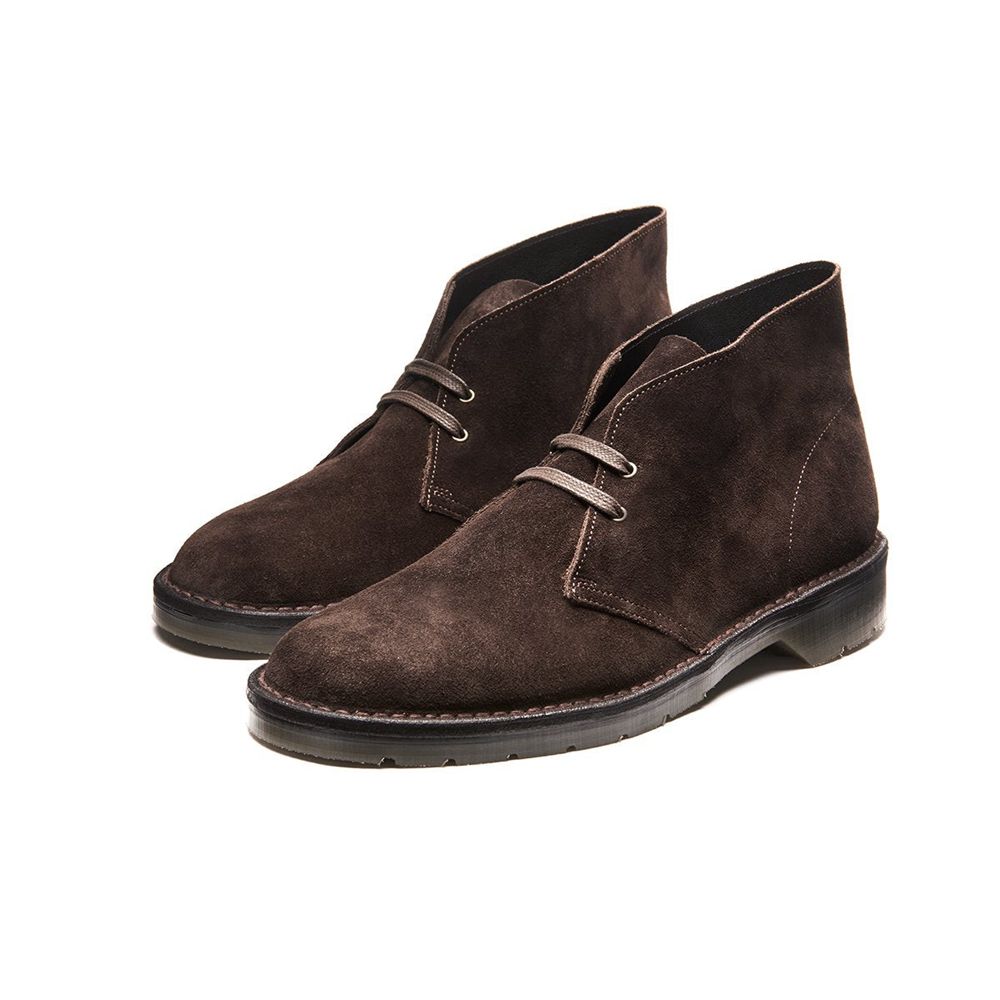 Solovair Suede Men's Chukka Boots Dark Brown | USA  214-YHAGCK